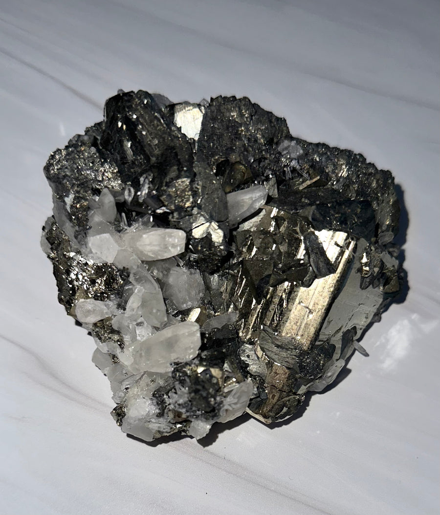 Pyrite & Quartz Cluster