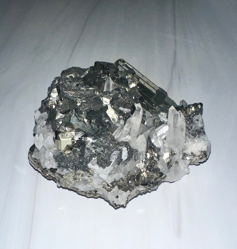 Pyrite & Quartz Cluster
