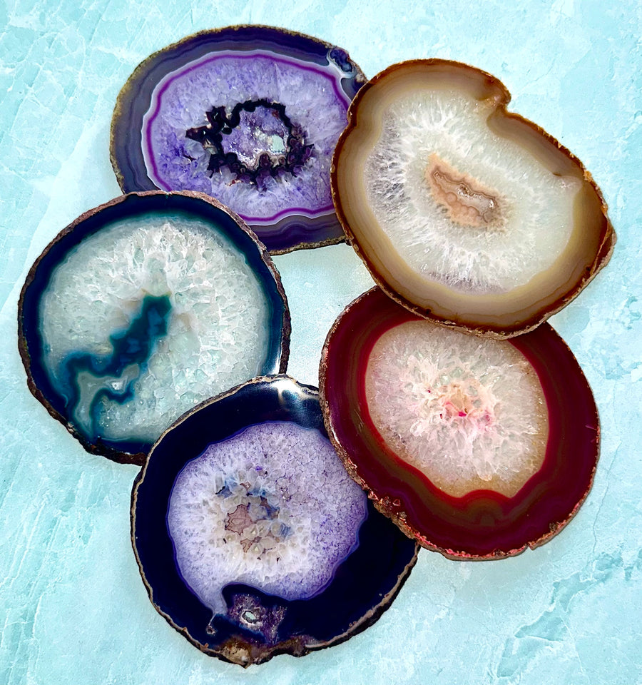 Brazilian Colorful Agate Slices (5 Pack)