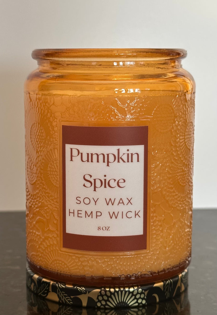Pumpkin Spiced Soy Candle Hemp Wick